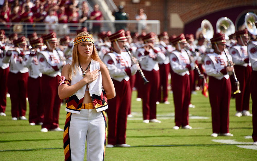 Marching Chiefs DDay 75 Parade in Normandy SPARK FSU